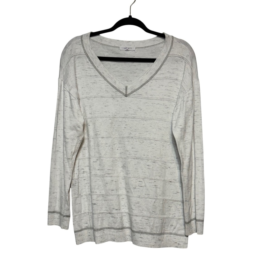 T By Talbots Quiet Luxury Knit Top Womens Large Minimalist Elevated Basics